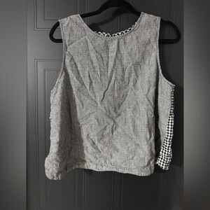 Croft & Barrow Black and White Gingham Tank Top